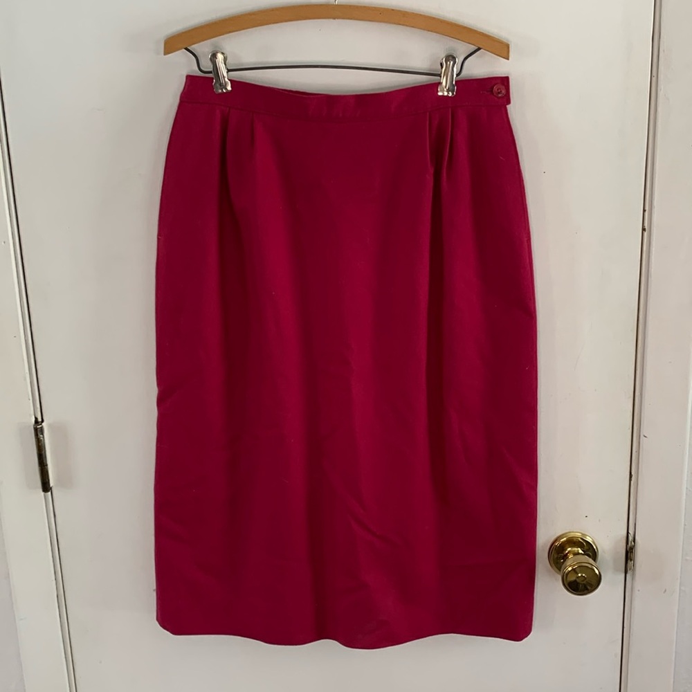 Pendleton Vintage Raspberry Pink Wool Pencil Skir… - image 1